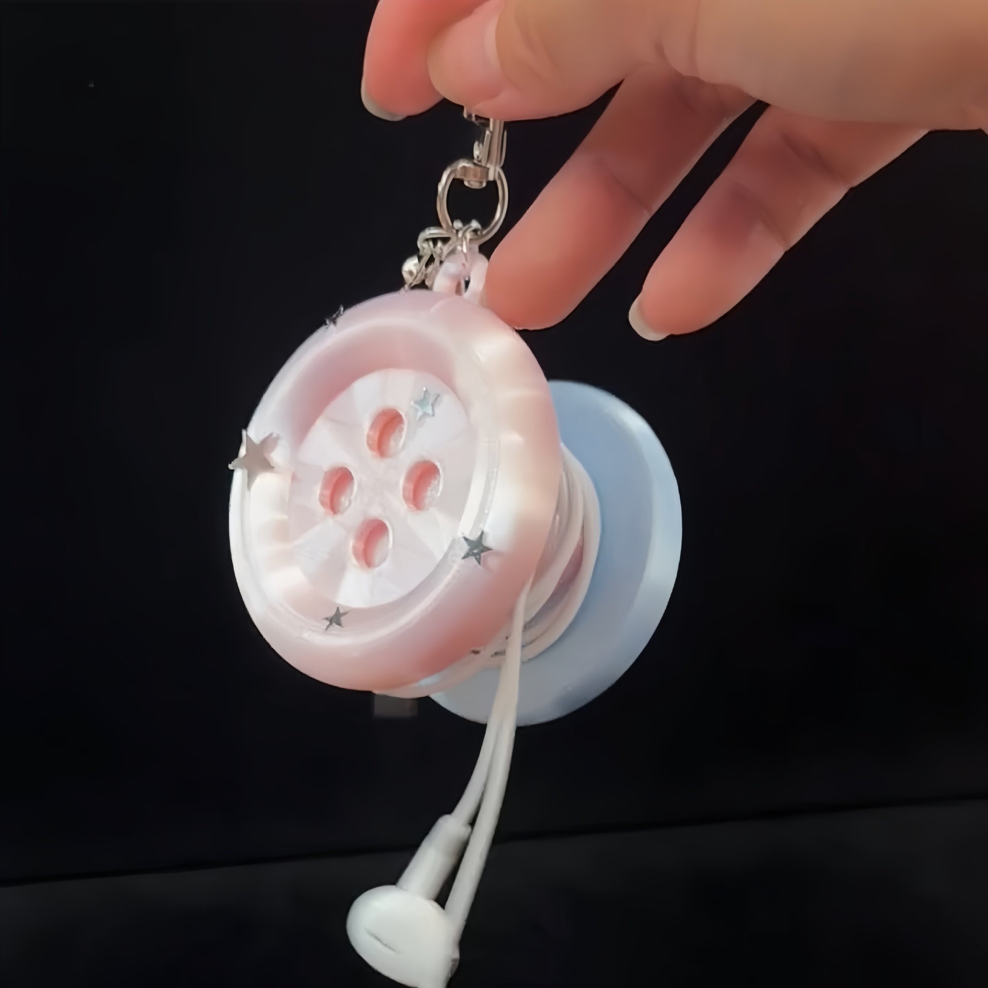 Cable Winder Keychain - Okrągły brelok 3D Kawaii w kształcie