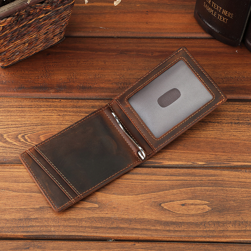 Money Clip Magnetic - Portfel na pieniądze z prawdziwej skóry