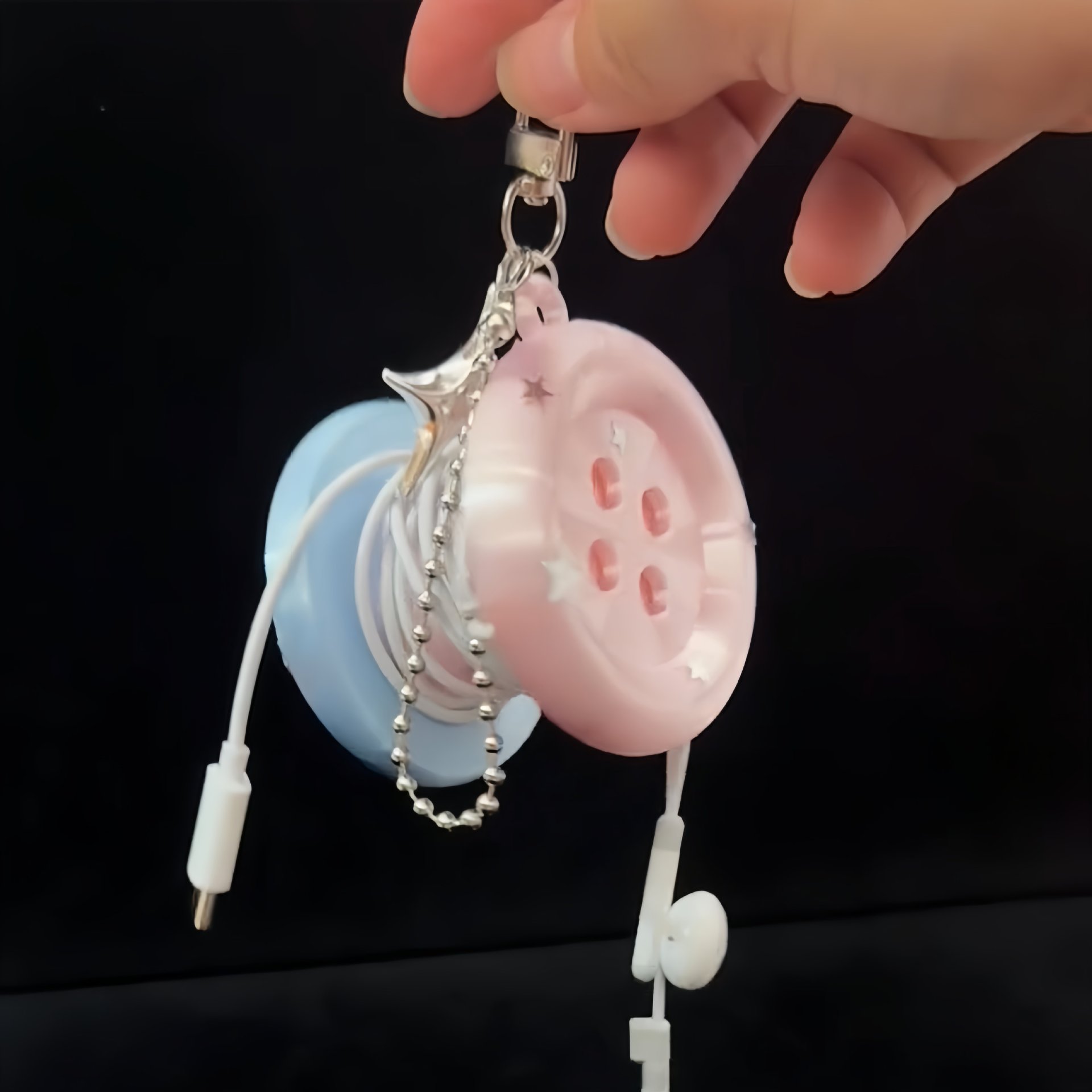 Okrągły brelok 3D Kawaii w ksz – Cable Winder Keychain recenzja i cena