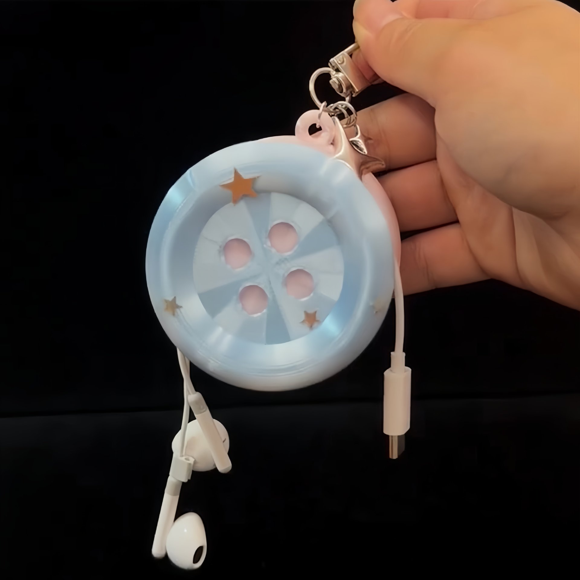 Okrągły brelok 3D Kawaii w ksz – Cable Winder Keychain recenzja i cena